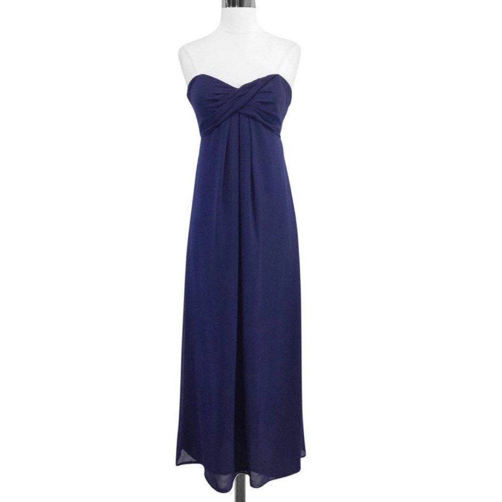Nicole Miller Strapless Chiffon Gown - Picture 2 of 9